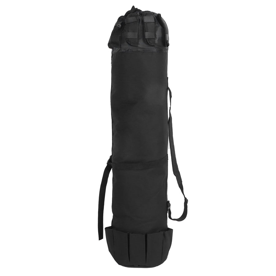 MultiPurpose Fishing Bag Adjustable Folding Fishing Rod Pole Reel Lures Storage Case(Black )