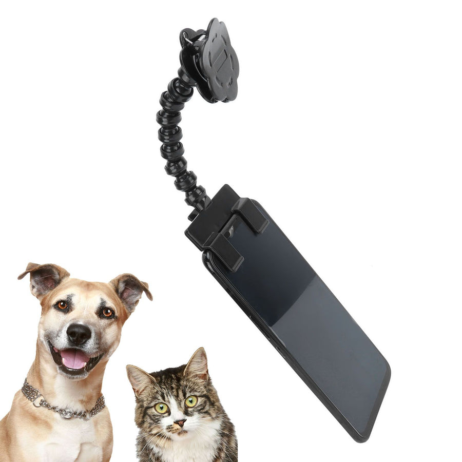Pet Selfie Stick Flexible Smartphone Attachment Clip Bracket Holder Cat Dog Selfie StickBlack