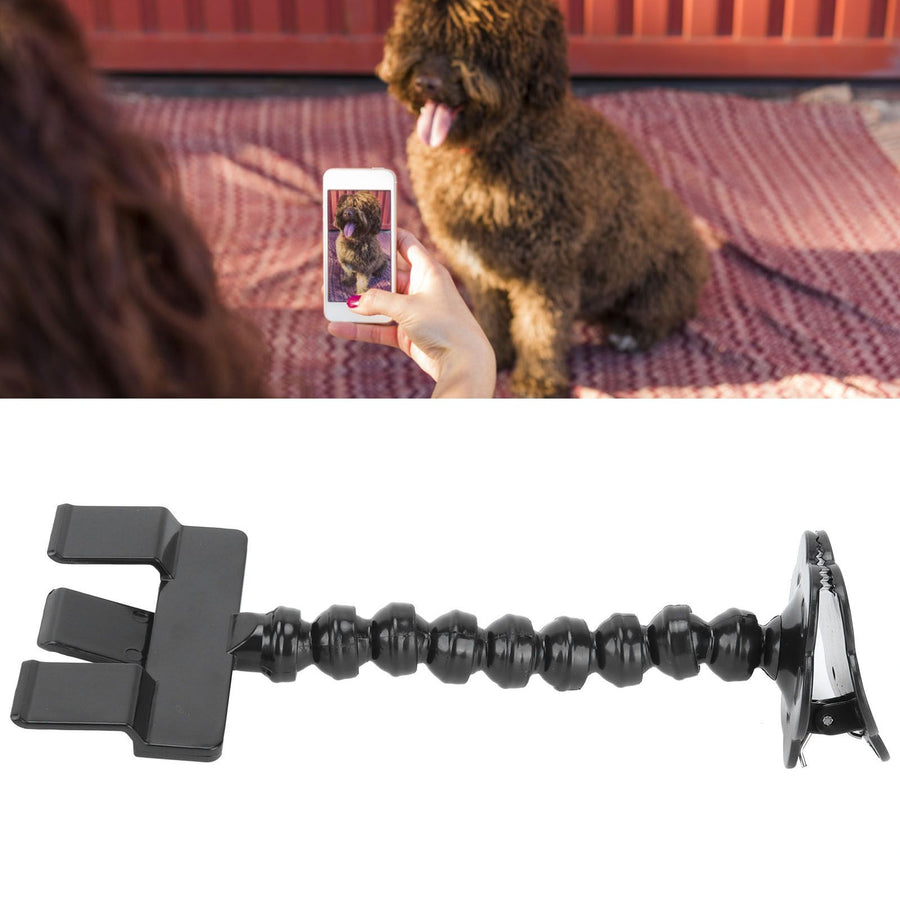 Pet Selfie Stick Flexible Smartphone Attachment Clip Bracket Holder Cat Dog Selfie StickBlack