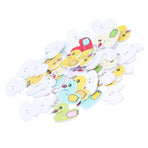 50Pcs DIY Wood Buttons Cute Cartoon Duck Pattern Buttons for DIY Crafts Scrapbooking