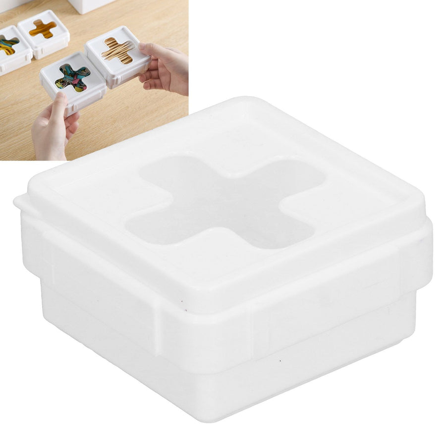 Small Square Storage Box Cross Mouth Desktop Organizer for Tissue Coin Small Hardware