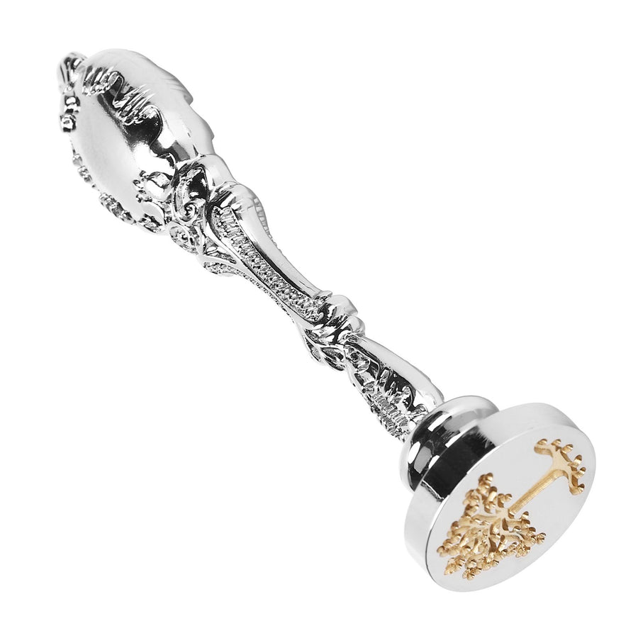 Wax Seal Metal Handle Retro Wax Stamp Handle for Envelope Decoration Sealing AccessoriesSilver