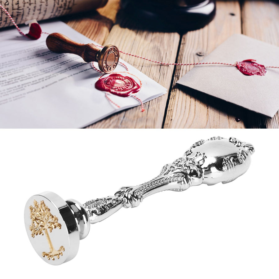 Wax Seal Metal Handle Retro Wax Stamp Handle for Envelope Decoration Sealing AccessoriesSilver
