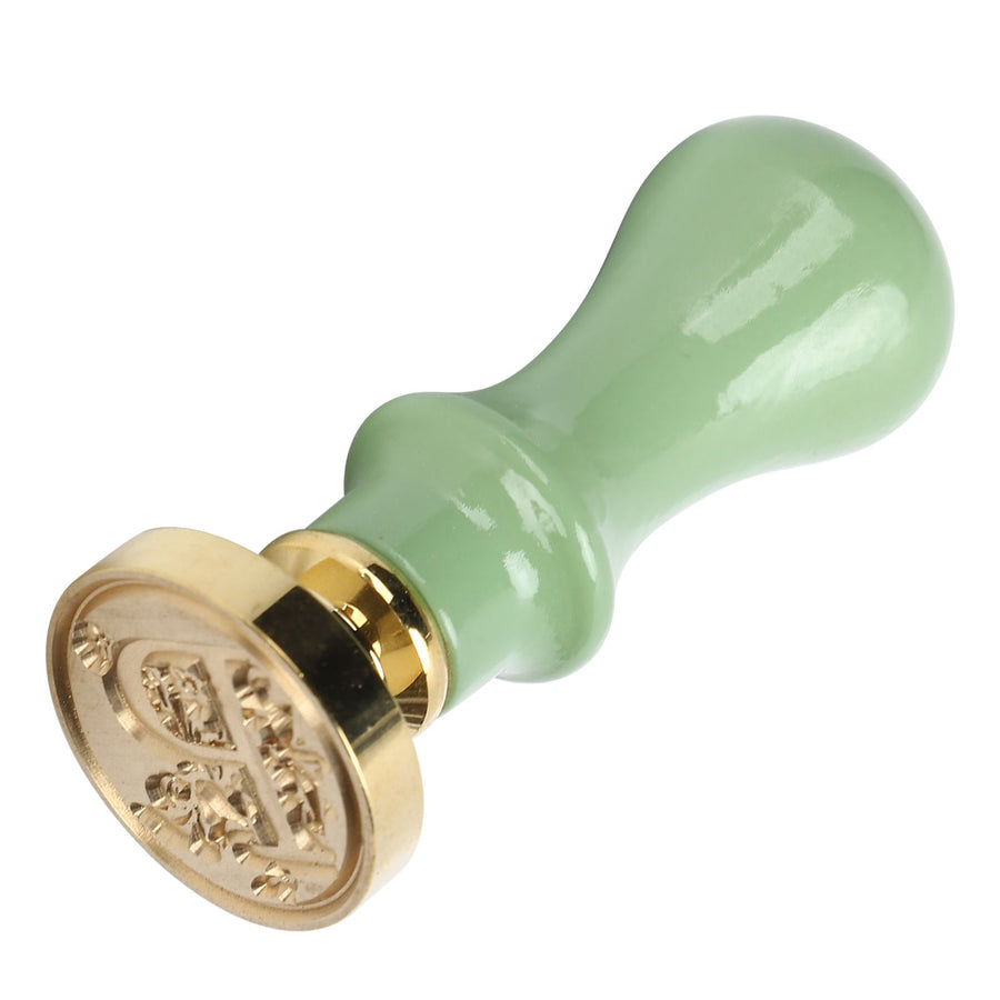 Mini Wax Seal Handle Vintage Envelope Invitation Card Sealed Stamp Handicrafts SupplyGrass Green Handle