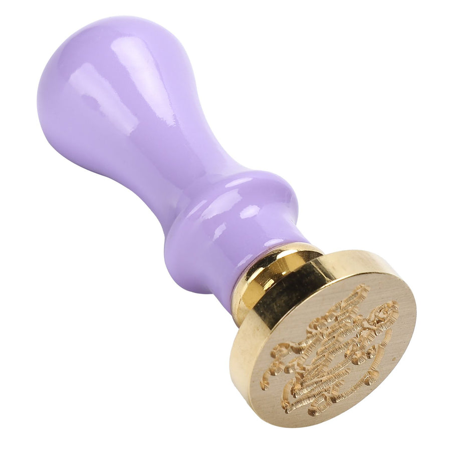 Mini Wax Seal Handle Vintage Envelope Invitation Card Sealed Stamp Handicrafts SupplyPurple Handle