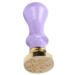 Mini Wax Seal Handle Vintage Envelope Invitation Card Sealed Stamp Handicrafts SupplyPurple Handle