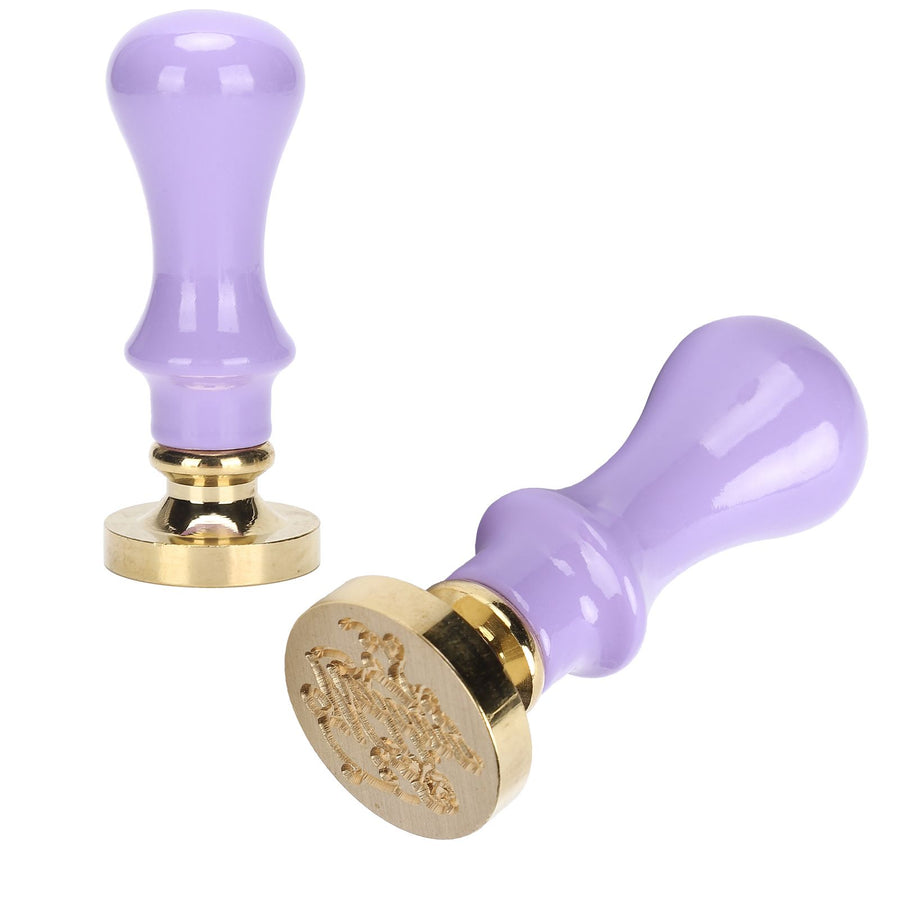 Mini Wax Seal Handle Vintage Envelope Invitation Card Sealed Stamp Handicrafts SupplyPurple Handle