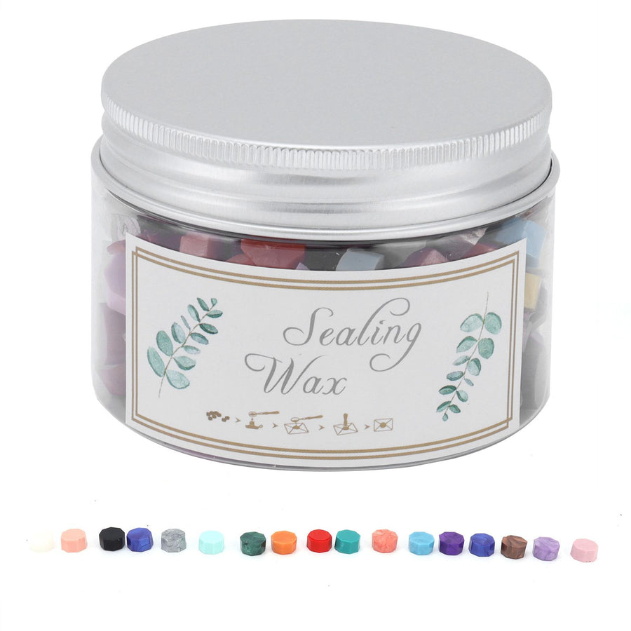 200Pcs Wax Seal Beads DIY Bottled Octagonal Sealing Wax Particles for Stamp Sealing