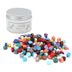 200Pcs Wax Seal Beads DIY Bottled Octagonal Sealing Wax Particles for Stamp Sealing