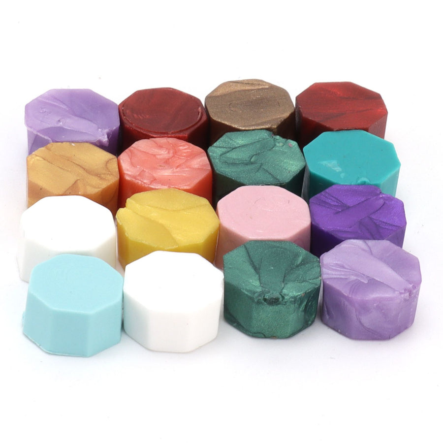 200Pcs Wax Seal Beads DIY Bottled Octagonal Sealing Wax Particles for Stamp Sealing