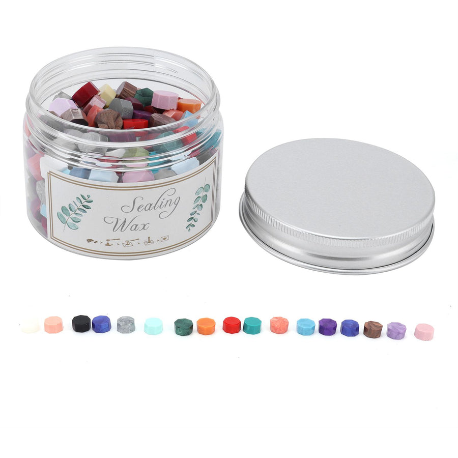 200Pcs Wax Seal Beads DIY Bottled Octagonal Sealing Wax Particles for Stamp Sealing