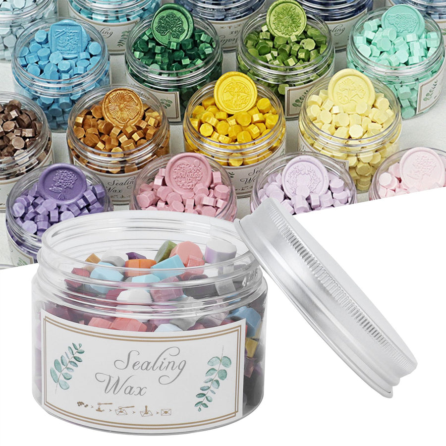 200Pcs Wax Seal Beads DIY Bottled Octagonal Sealing Wax Particles for Stamp Sealing