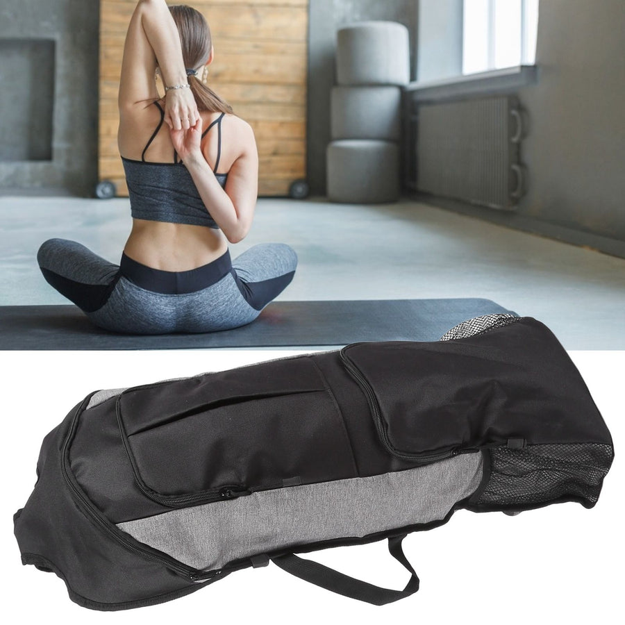 Yoga Mat Storage Bag Multifunctional Large Pocket Bag for Fitness Sports Men and Women