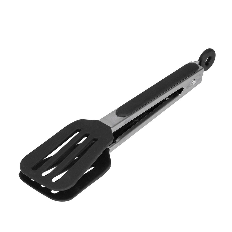 Stainless Steel Silicone Steak Clamp Foldable Barbecue Baking Tongs for BBQ Kitchen