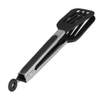 Stainless Steel Silicone Steak Clamp Foldable Barbecue Baking Tongs for BBQ Kitchen