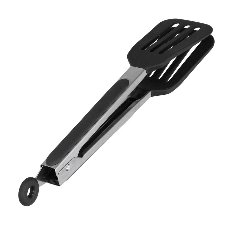 Stainless Steel Silicone Steak Clamp Foldable Barbecue Baking Tongs for BBQ Kitchen