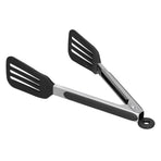 Stainless Steel Silicone Steak Clamp Foldable Barbecue Baking Tongs for BBQ Kitchen