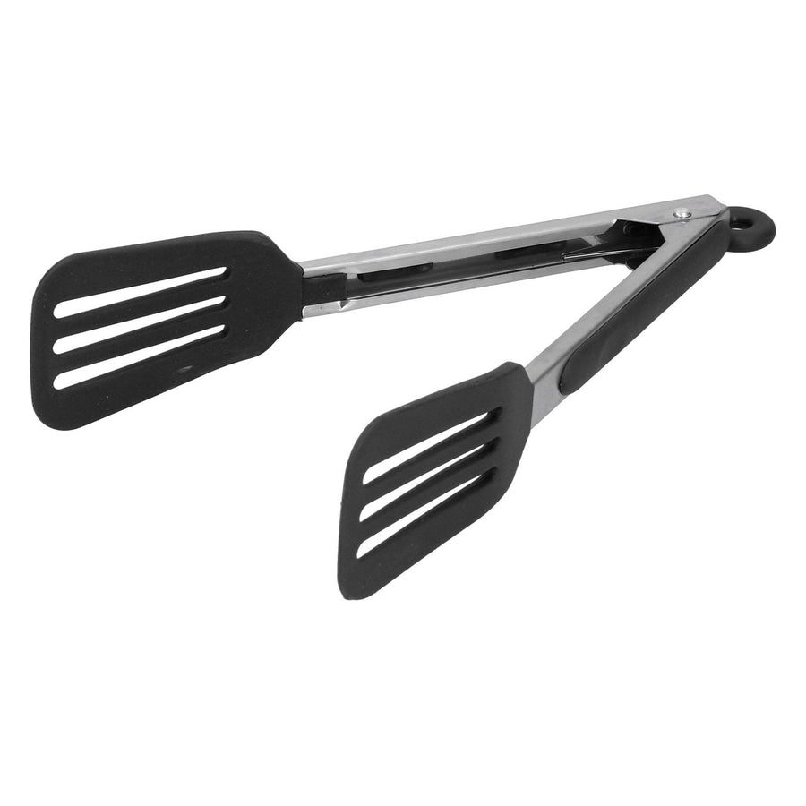 Stainless Steel Silicone Steak Clamp Foldable Barbecue Baking Tongs for BBQ Kitchen