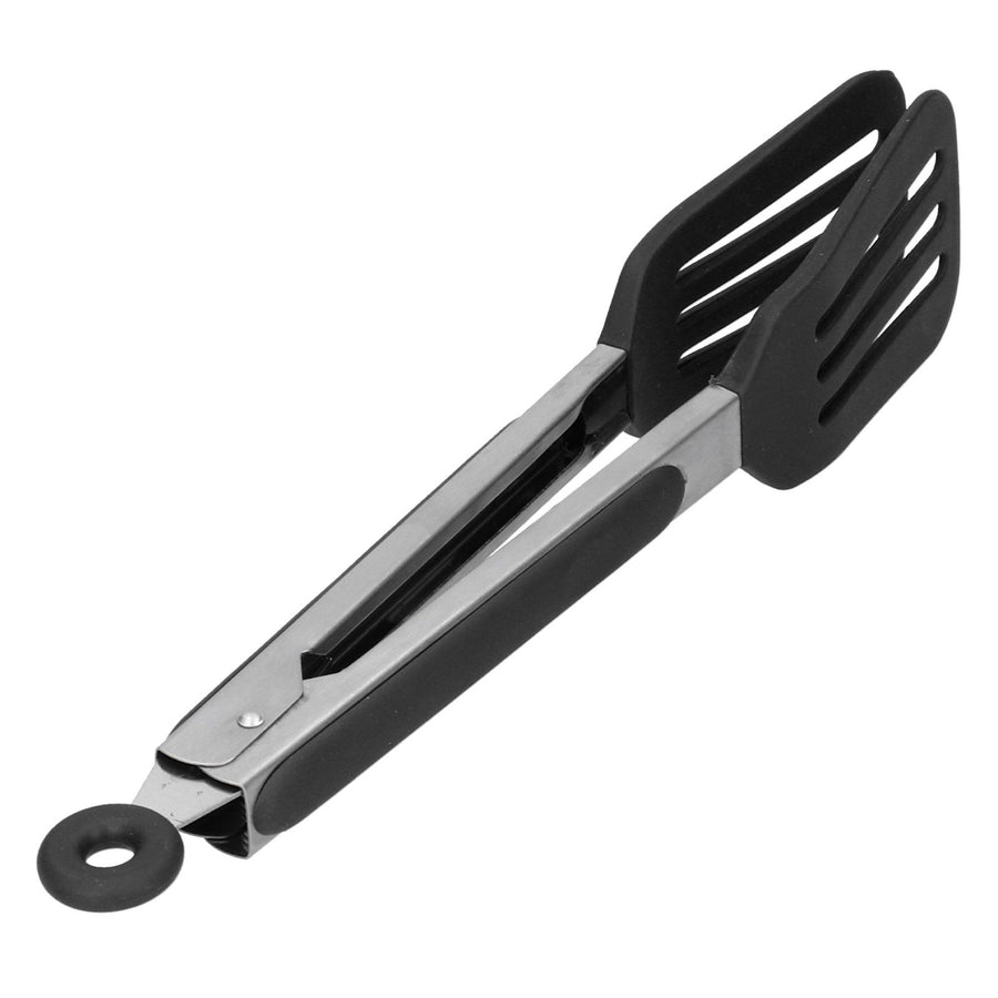 Stainless Steel Silicone Steak Clamp Foldable Barbecue Baking Tongs for BBQ Kitchen