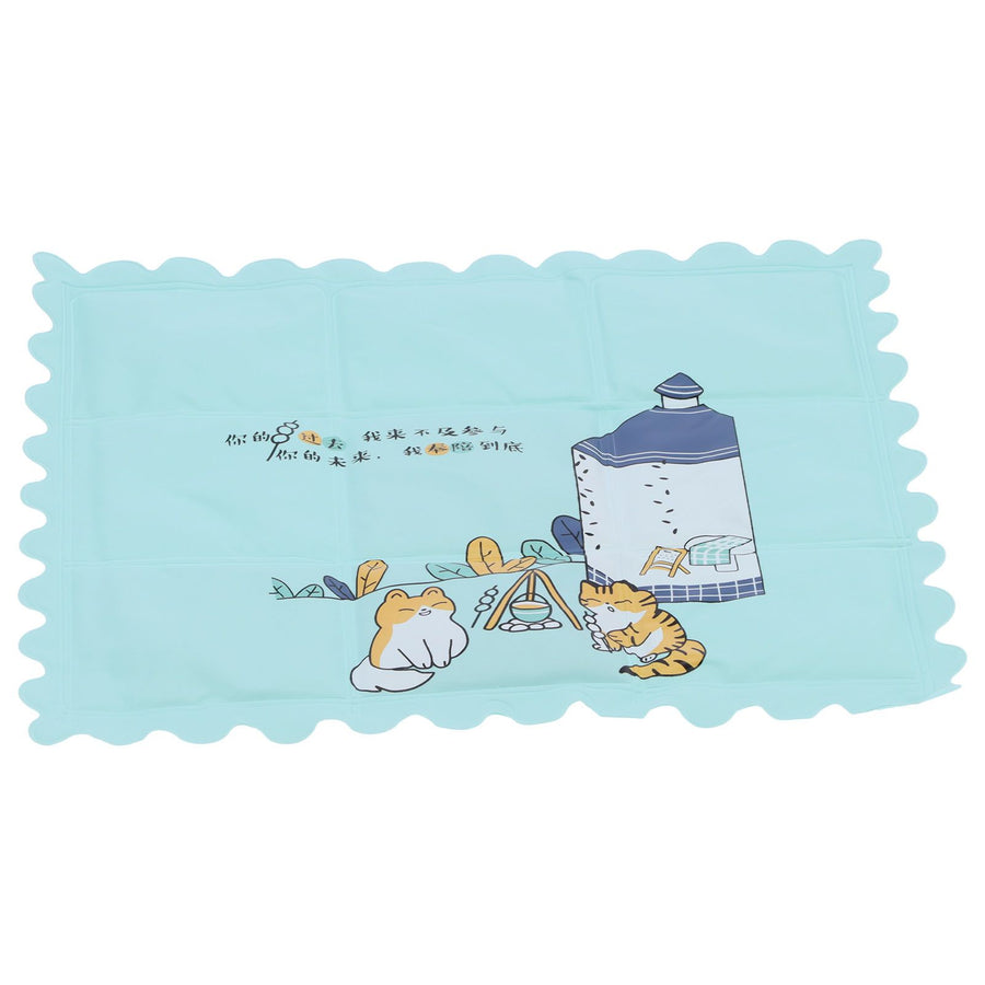 Cooling Mat Clean and Hygienic Breathable Cartoon Cooling Seats Cushion for Summer Home DormitoryGreen