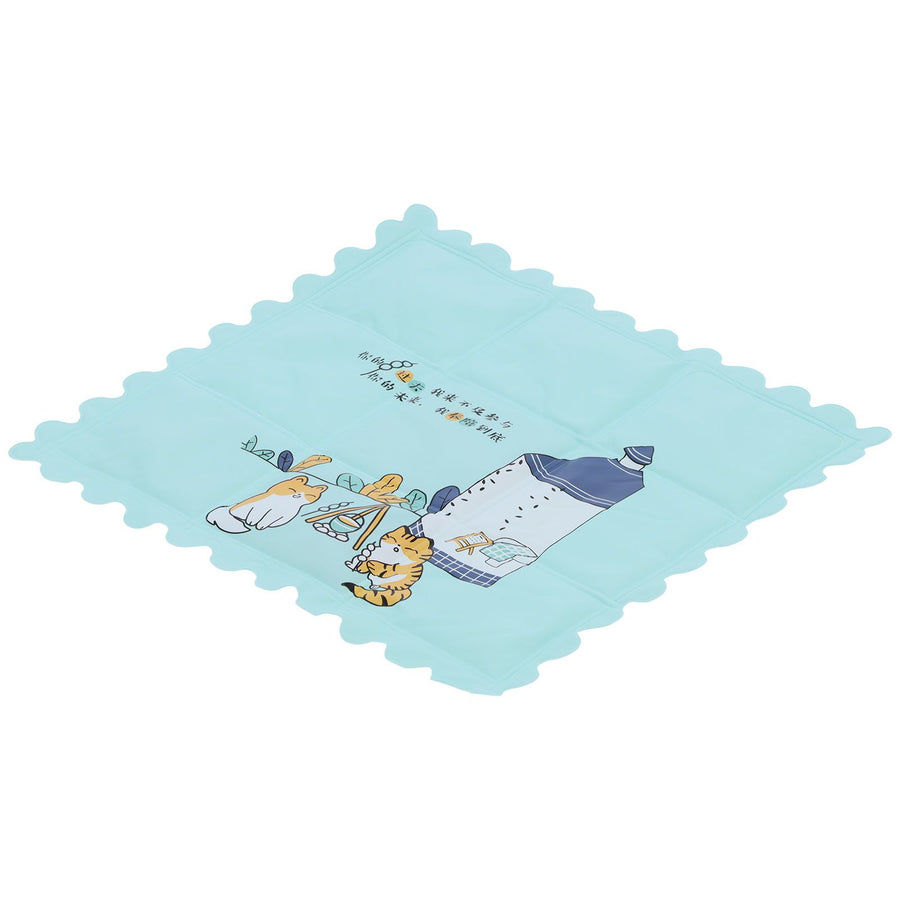 Cooling Mat Clean and Hygienic Breathable Cartoon Cooling Seats Cushion for Summer Home DormitoryGreen