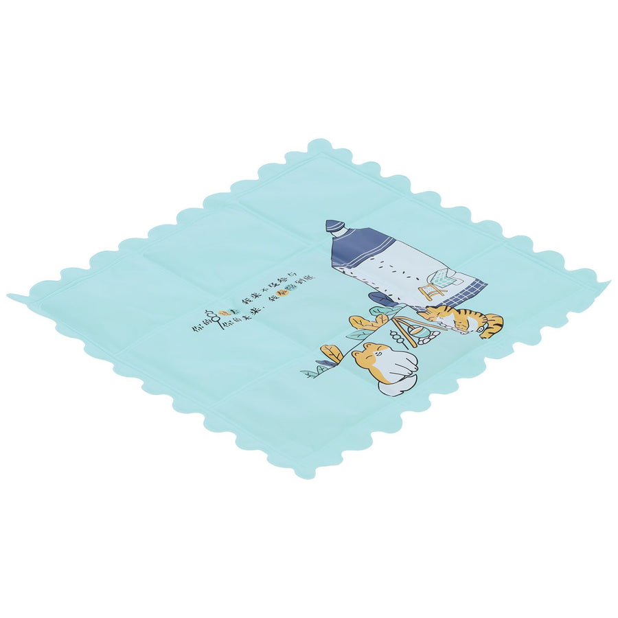 Cooling Mat Clean and Hygienic Breathable Cartoon Cooling Seats Cushion for Summer Home DormitoryGreen