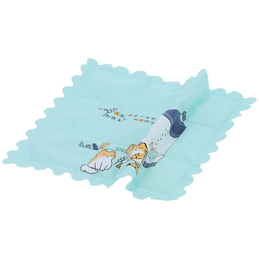 Cooling Mat Clean and Hygienic Breathable Cartoon Cooling Seats Cushion for Summer Home DormitoryGreen