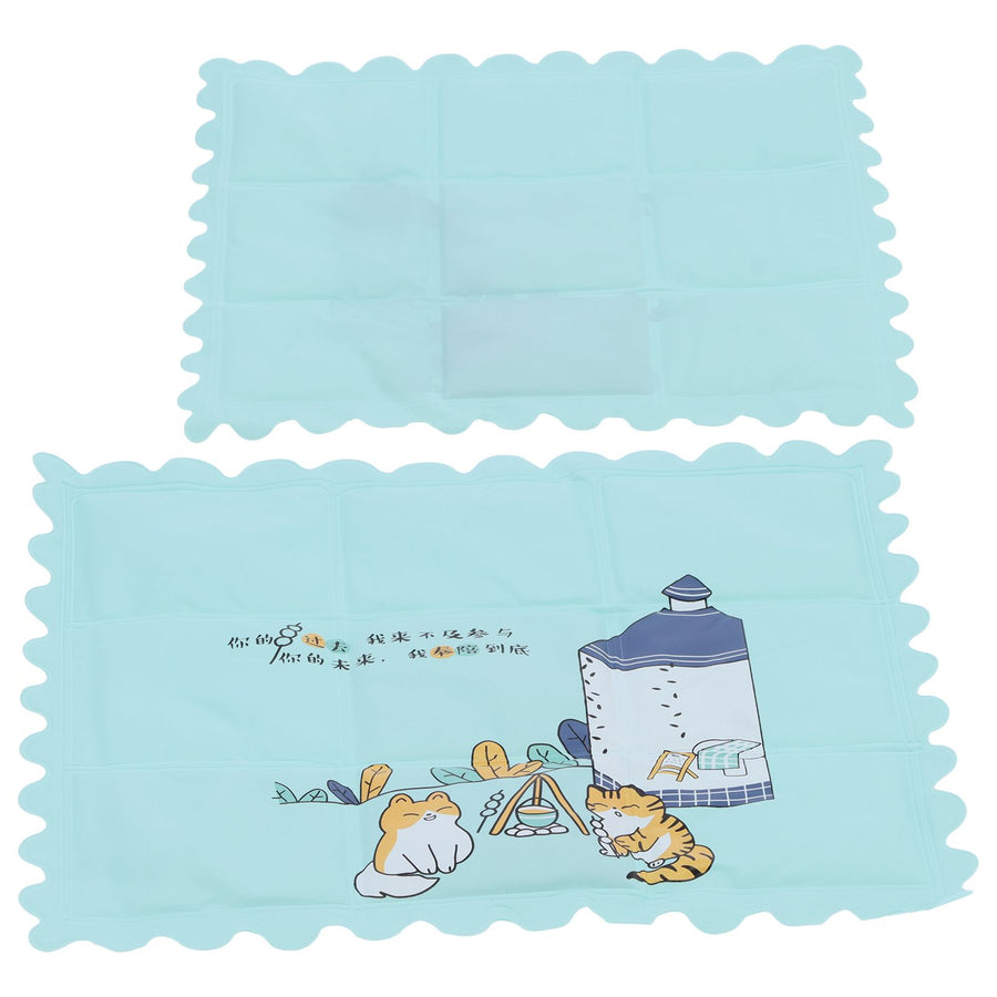 Cooling Mat Clean and Hygienic Breathable Cartoon Cooling Seats Cushion for Summer Home DormitoryGreen