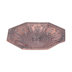 Octagonal Burning Tray Buddhist Scriptures 8 Auspicious Symbols Fire Sacrificial Dish Buddhist SupplyRed