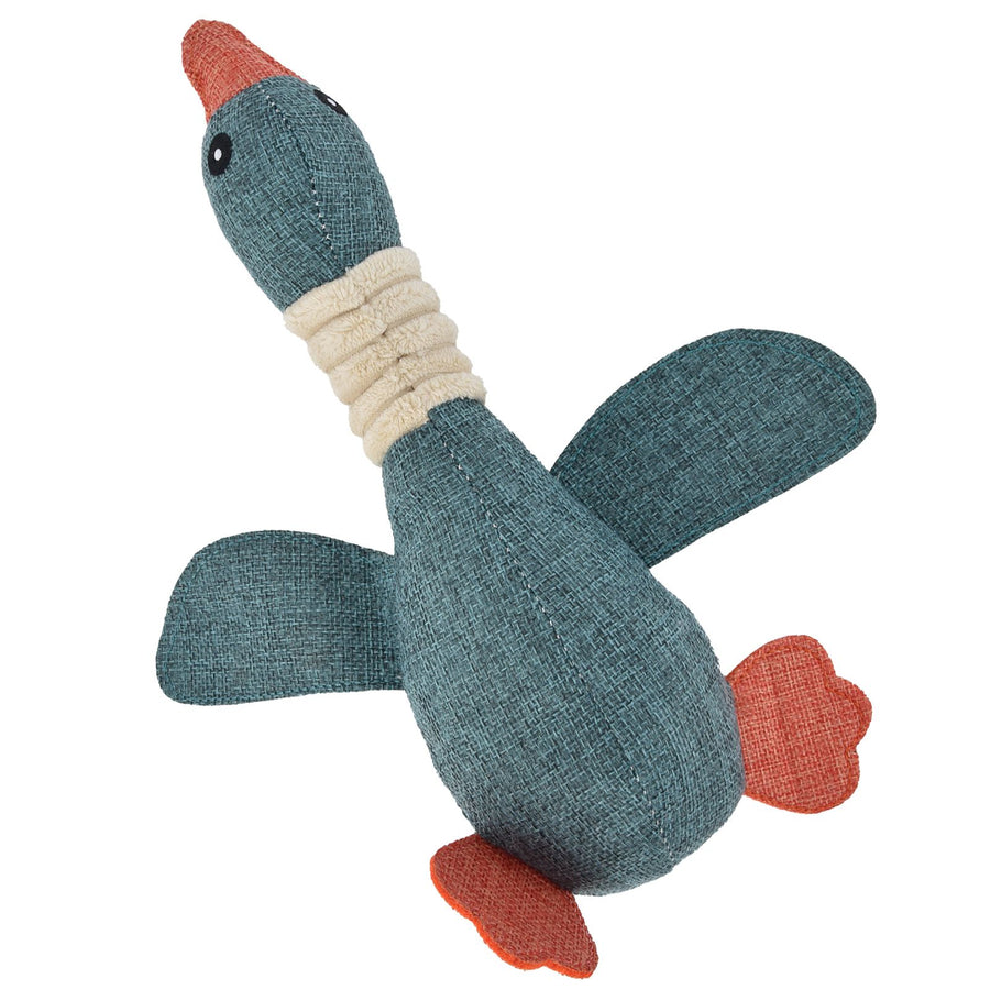 Pet Dog Toy Cute Duck Shape Biting Chewing Teeth Cleaning Toy Training Accessory 30cmBlue