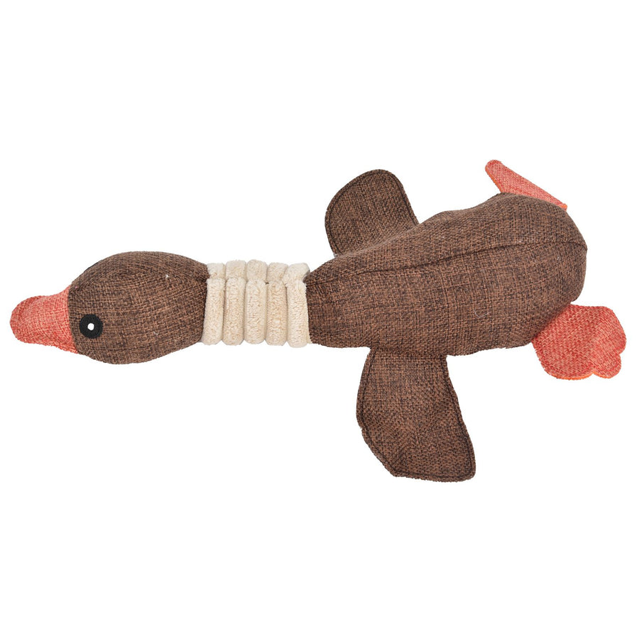 Pet Dog Toy Cute Duck Shape Biting Chewing Teeth Cleaning Toy Training Accessory 30cmBrown