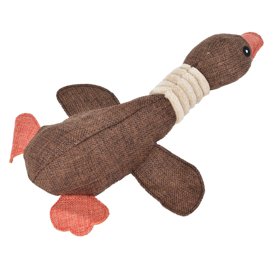 Pet Dog Toy Cute Duck Shape Biting Chewing Teeth Cleaning Toy Training Accessory 30cmBrown