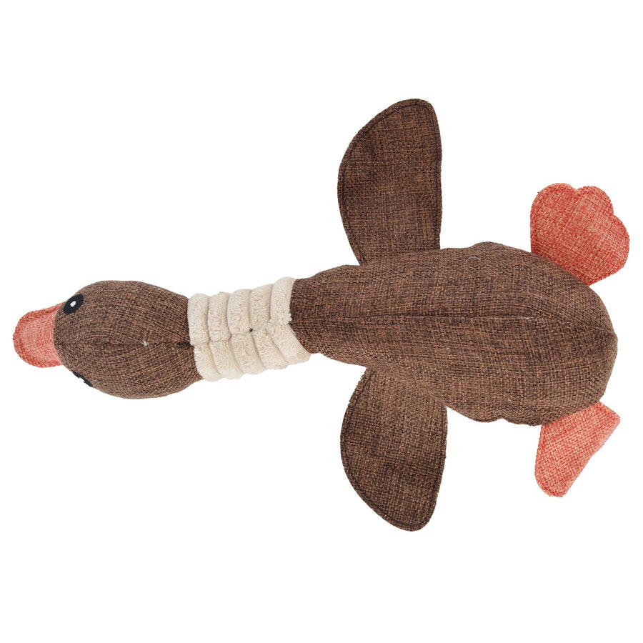 Pet Dog Toy Cute Duck Shape Biting Chewing Teeth Cleaning Toy Training Accessory 30cmBrown