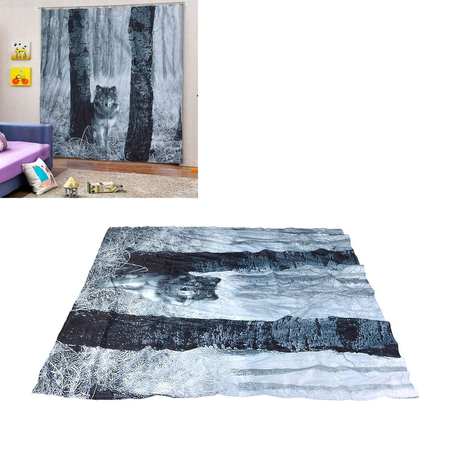 2Pcs Blackout Curtain Soft Dirt Resistant Shade Curtain Window Drapes for Living Room Bedroom