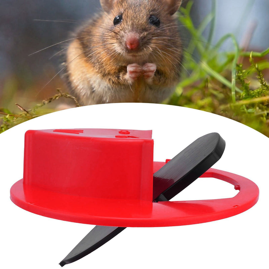 Flip Rat Trap Durable Automatically Reset Mousetrap for Indoor Outdoor Mouse CatchRed