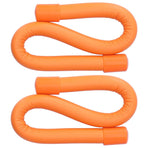Yoga Weight Ring Elastic Adjustable Durable Household Unisex Wrist Weights for Sports RunningOrange (340gx2)