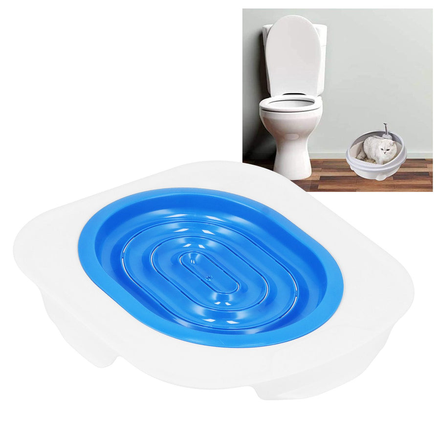 Cat Toilet Trainer Cat Litter Box Toilet Mat Pet Cat Toilet Training Kit Pet SuppliesBlue 1 Tray