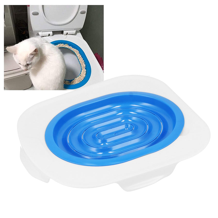Cat Toilet Trainer Cat Litter Box Toilet Mat Pet Cat Toilet Training Kit Pet SuppliesBlue 1 Tray