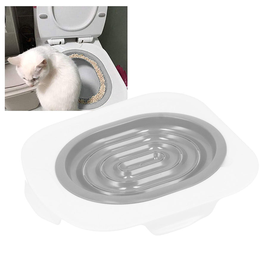 Cat Toilet Trainer Cat Litter Box Toilet Mat Pet Cat Toilet Training Kit Pet SuppliesGrey 1 Tray