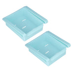 2PCS Refrigerator Organizer 5 Vents Ventilation and Drainage Integrated Handle Refrigerator Storage Rack