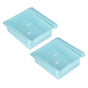 2PCS Refrigerator Organizer 5 Vents Ventilation and Drainage Integrated Handle Refrigerator Storage Rack