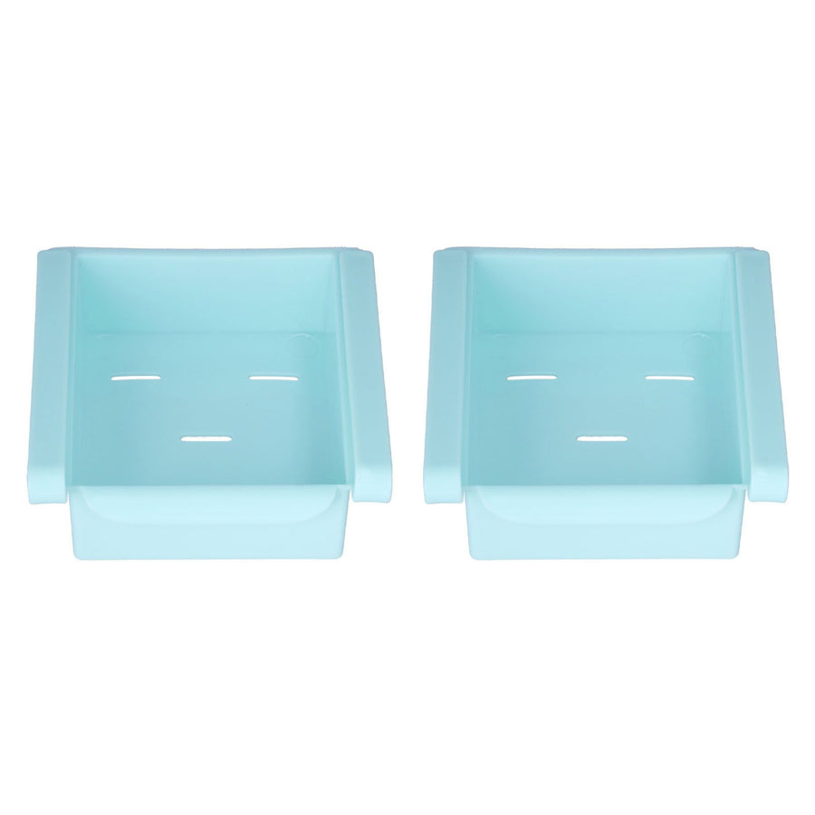 2PCS Refrigerator Organizer 5 Vents Ventilation and Drainage Integrated Handle Refrigerator Storage Rack