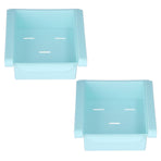 2PCS Refrigerator Organizer 5 Vents Ventilation and Drainage Integrated Handle Refrigerator Storage Rack