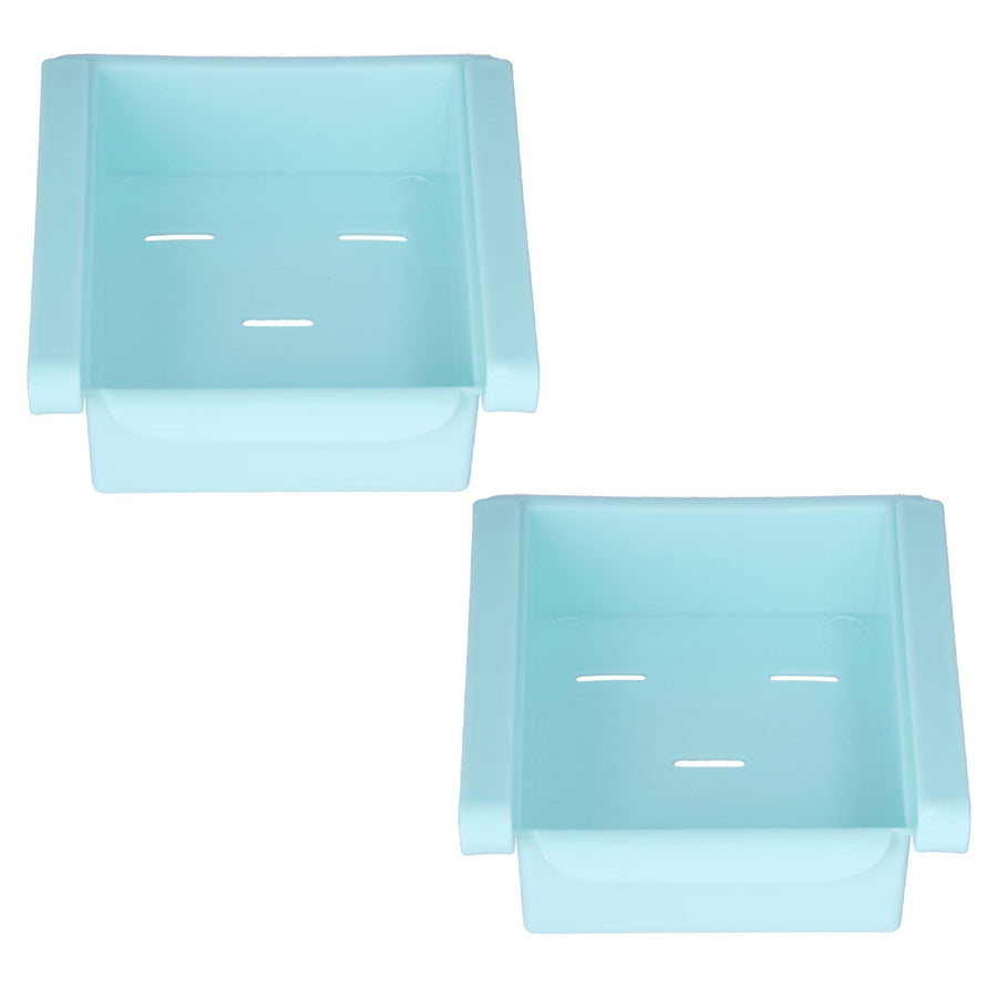 2PCS Refrigerator Organizer 5 Vents Ventilation and Drainage Integrated Handle Refrigerator Storage Rack