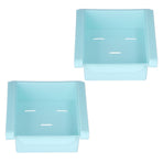 2PCS Refrigerator Organizer 5 Vents Ventilation and Drainage Integrated Handle Refrigerator Storage Rack