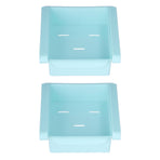 2PCS Refrigerator Organizer 5 Vents Ventilation and Drainage Integrated Handle Refrigerator Storage Rack
