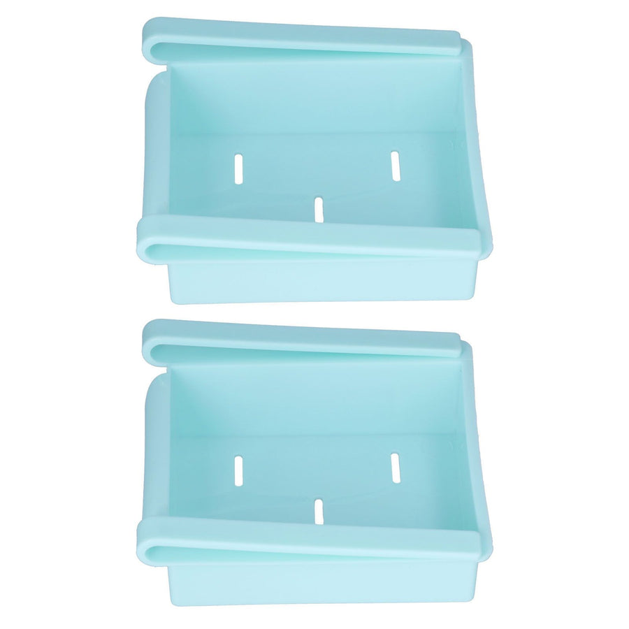 2PCS Refrigerator Organizer 5 Vents Ventilation and Drainage Integrated Handle Refrigerator Storage Rack