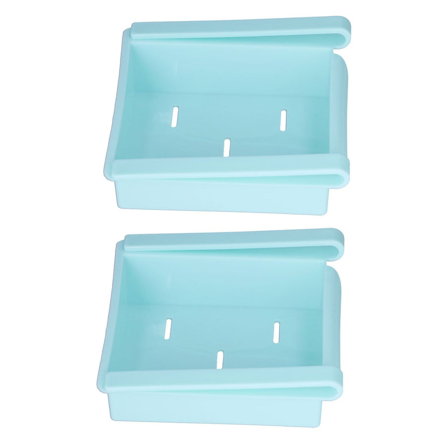 2PCS Refrigerator Organizer 5 Vents Ventilation and Drainage Integrated Handle Refrigerator Storage Rack