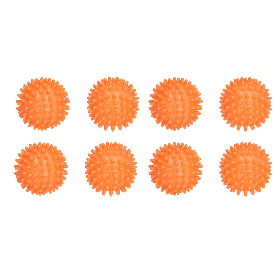 8PCS Laundry Washing Ball Reusable Clothes Drying Washing Ball for Clothes Dryer Orange
