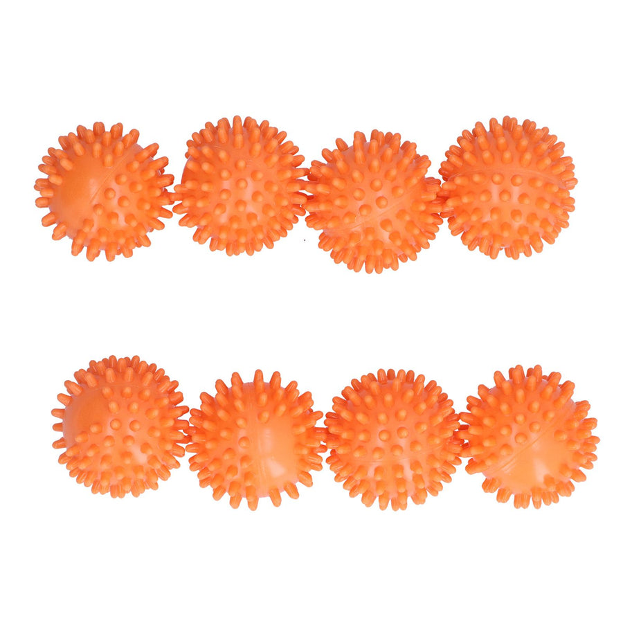 8PCS Laundry Washing Ball Reusable Clothes Drying Washing Ball for Clothes Dryer Orange